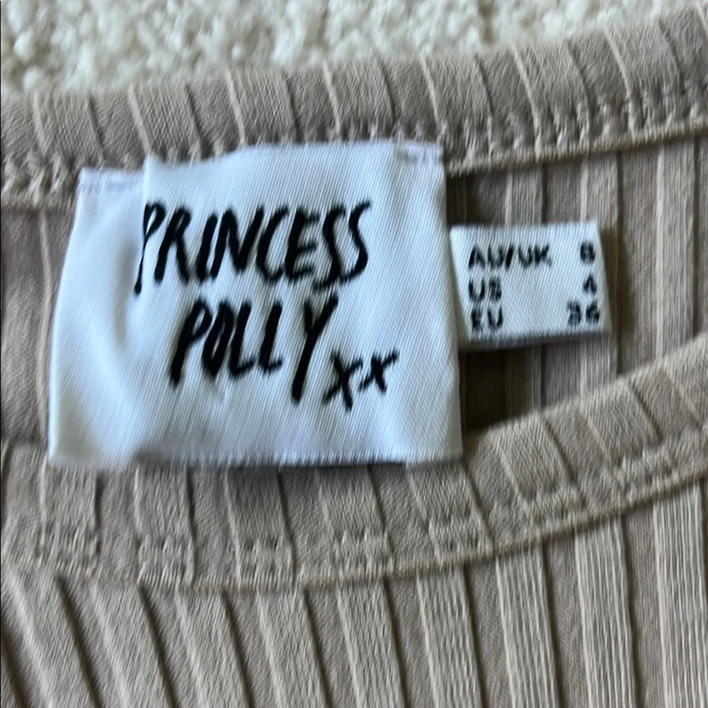 Princess Polly Ribbed Tan Two-Piece Set - Picture 3 of 6